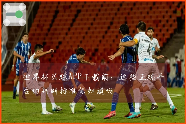世界杯买球APP下载前，这些正规平台的判断标准你知道吗